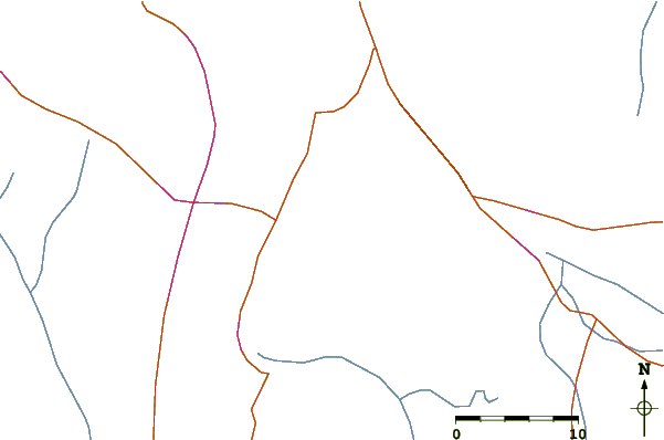 Roads and rivers around Jebel Dair