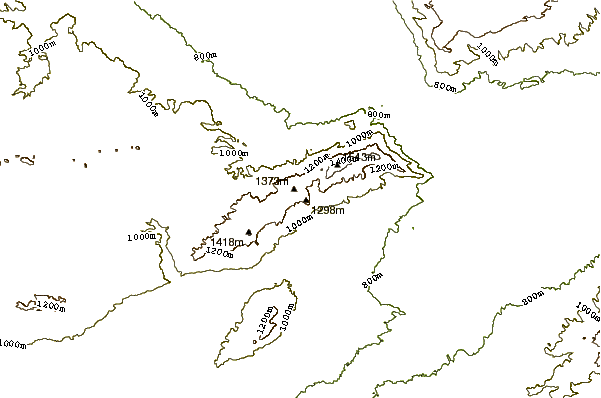 Mountain peaks around Jebel ech Chambi