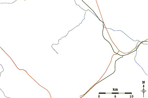 Roads and rivers around Jebel ech Chambi