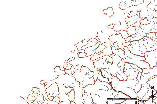 Roads and rivers around Jendemsfjellet