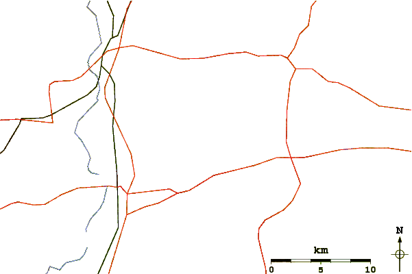 Roads and rivers around Jerimoth Hill