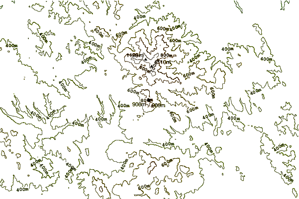 Mountain peaks around Ješevac