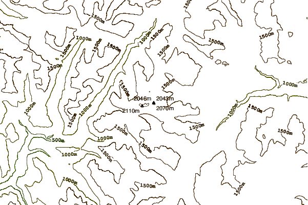 Mountain peaks around Jim Kelly Peak