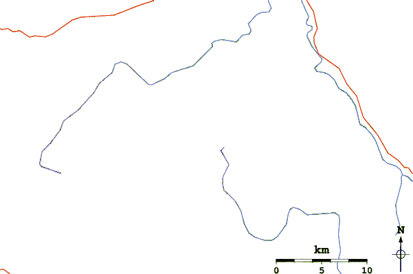 Roads and rivers around Jirisan