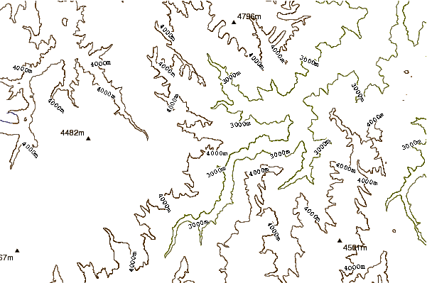 Mountain peaks around Jirishanca