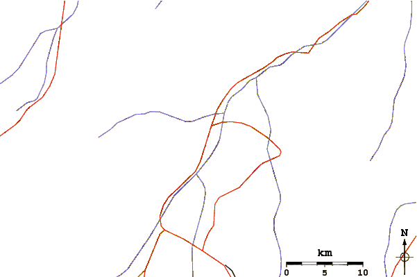 Roads and rivers around Jirishanca