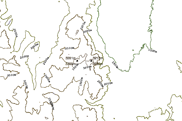 Mountain peaks around Jobs Peak