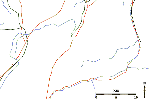 Roads and rivers around Jochberg (mountain)