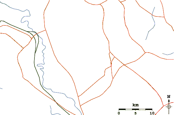 Roads and rivers around Jocotitlan