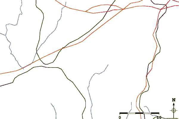 Roads and rivers around Joes Mountain (South Carolina)