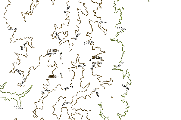 Mountain peaks around Jonen Dake