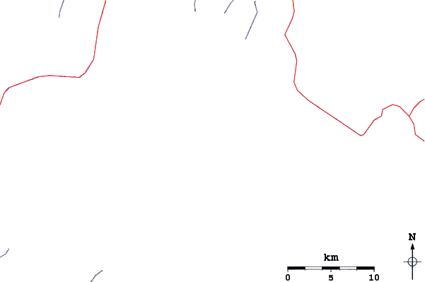 Roads and rivers around Jongsong Peak