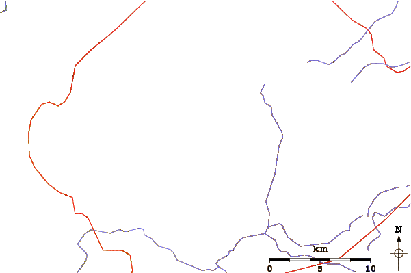 Roads and rivers around Jordan Craters