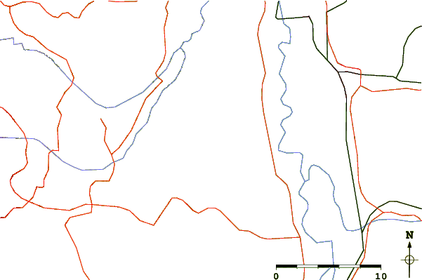 Roads and rivers around Juhor