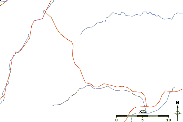 Roads and rivers around Jumpingpound Mountain