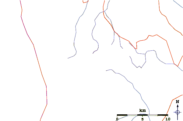 Roads and rivers around Jutland Mountain