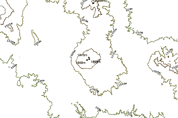 Mountain peaks around Kaba