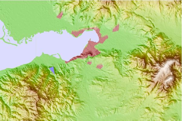 Surf breaks located close to Kadifekale