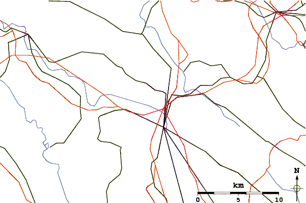 Roads and rivers around Käferberg