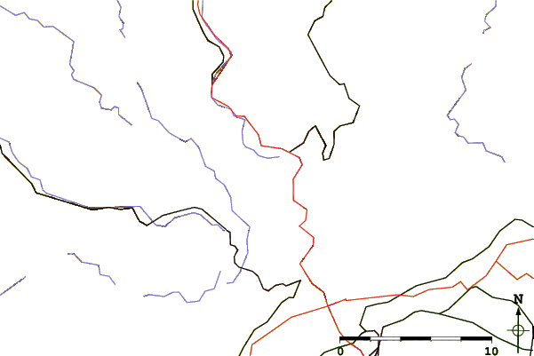 Roads and rivers around Kahleberg
