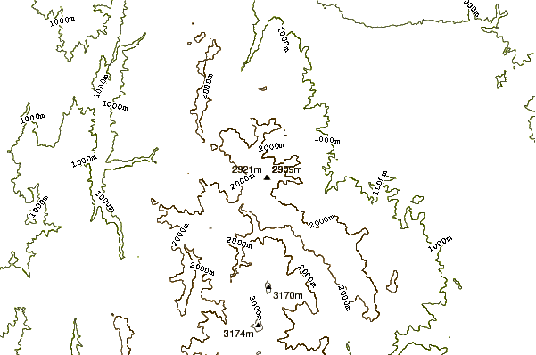 Mountain peaks around Kai-Komagatake