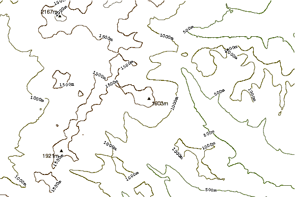 Mountain peaks around Kaileney