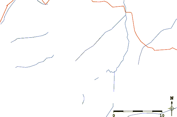 Roads and rivers around Kaina Mountain