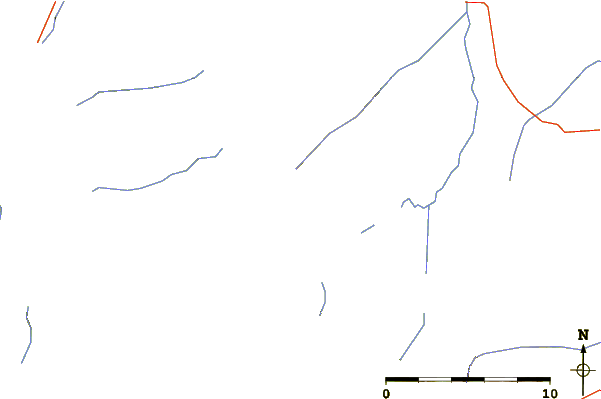 Roads and rivers around Kaiser Point (Montana)