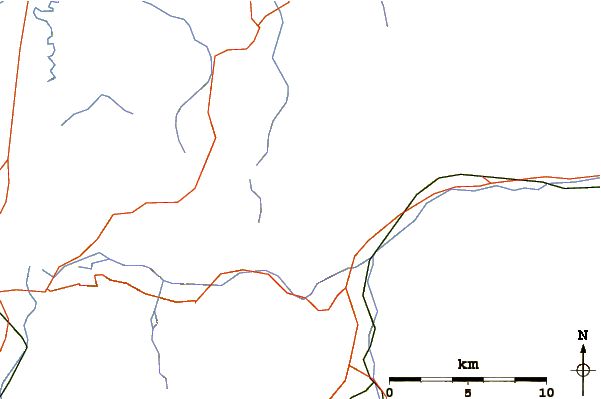 Roads and rivers around Kaiseregg
