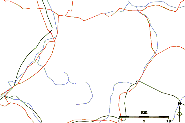 Roads and rivers around Kaisergebirge