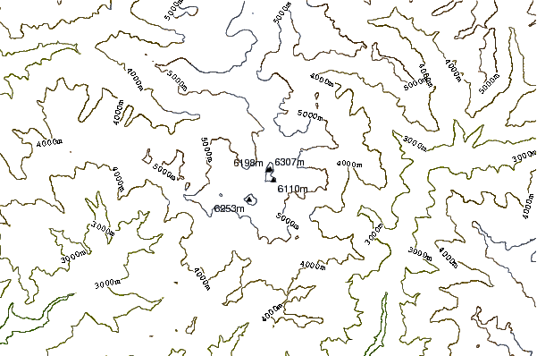 Mountain peaks around Kalanag