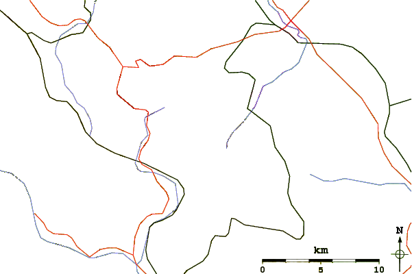 Roads and rivers around Kalenica