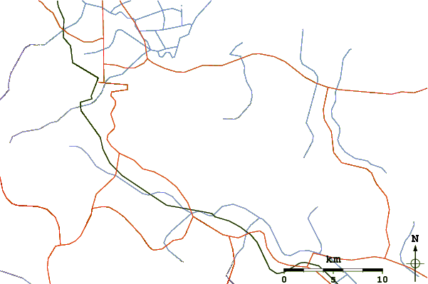 Roads and rivers around Kallidromo