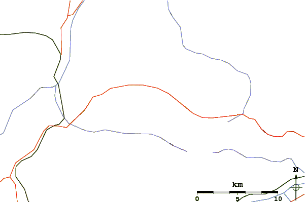 Roads and rivers around Kaltwasserkarspitze