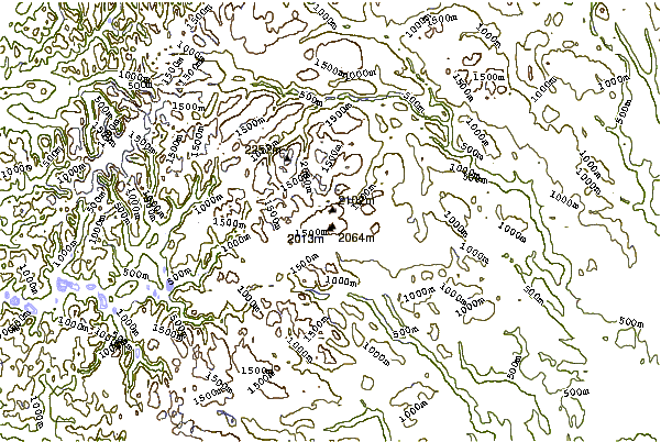 Mountain peaks around Kalvehøgde