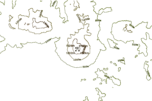 Mountain peaks around Kambalny