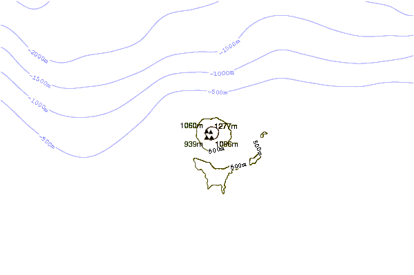 Mountain peaks around Kanaga