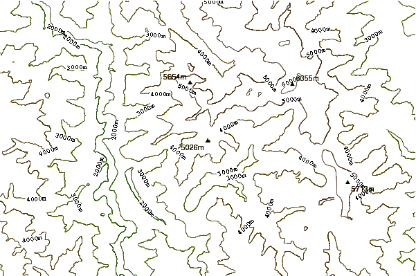 Mountain peaks around Kang Karpo