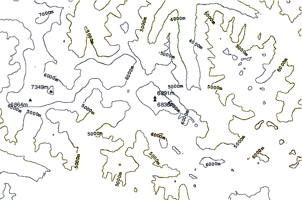 Mountain peaks around Kanjut Sar