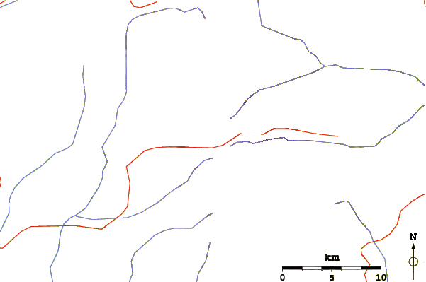 Roads and rivers around Kapudzhukh Lerr