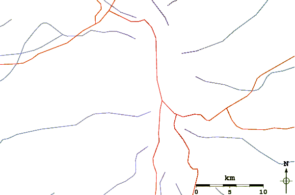 Roads and rivers around Karaca Dağ