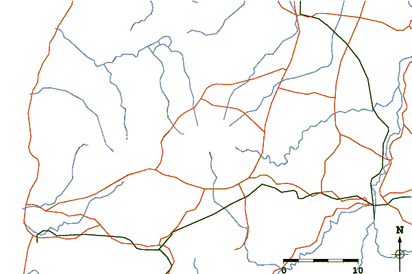 Roads and rivers around Karang