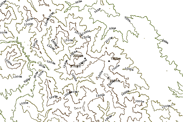 Mountain peaks around Karava