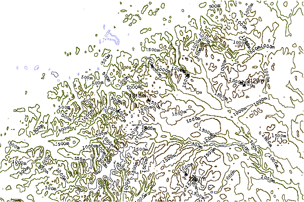 Mountain peaks around Karitinden