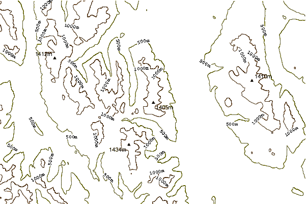 Mountain peaks around Karmutzen Mountain (Karmutzen Range)