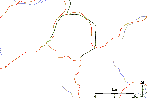 Roads and rivers around Kärpf