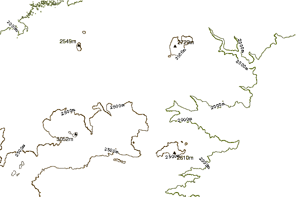 Mountain peaks around Kars Plateau