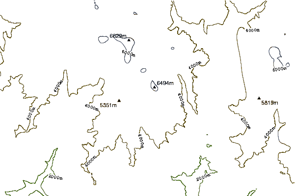 Mountain peaks around Karyolung