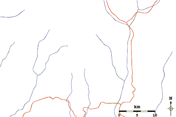 Roads and rivers around Karyolung