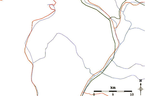 Roads and rivers around Kassianspitze